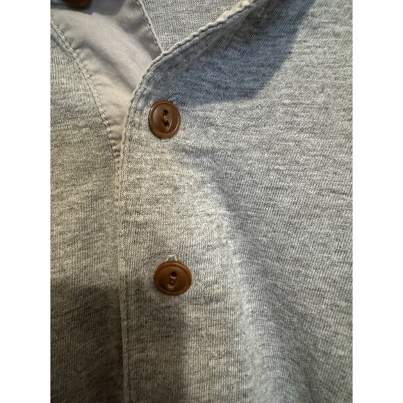 L.L. Bean Men's Henley Pullover Gray Cotton Relaxed Casual Shirt Size XXL Tall - Picture 4 of 8